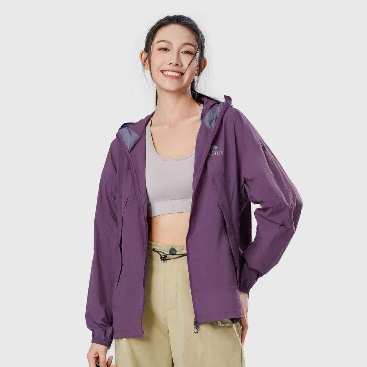 CAMEL Unisex Shadow Series Ice-Feel UPF100+ Yarn Lightweight Quick-Dry Sun Protection Jacket 23