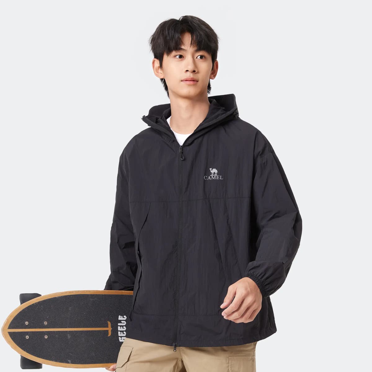 CAMEL Unisex Shadow Series Ice-Feel UPF100+ Yarn Lightweight Quick-Dry Sun Protection Jacket 7