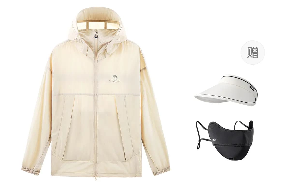 CAMEL Unisex Shadow Series Ice-Feel UPF100+ Yarn Lightweight Quick-Dry Sun Protection Jacket 48