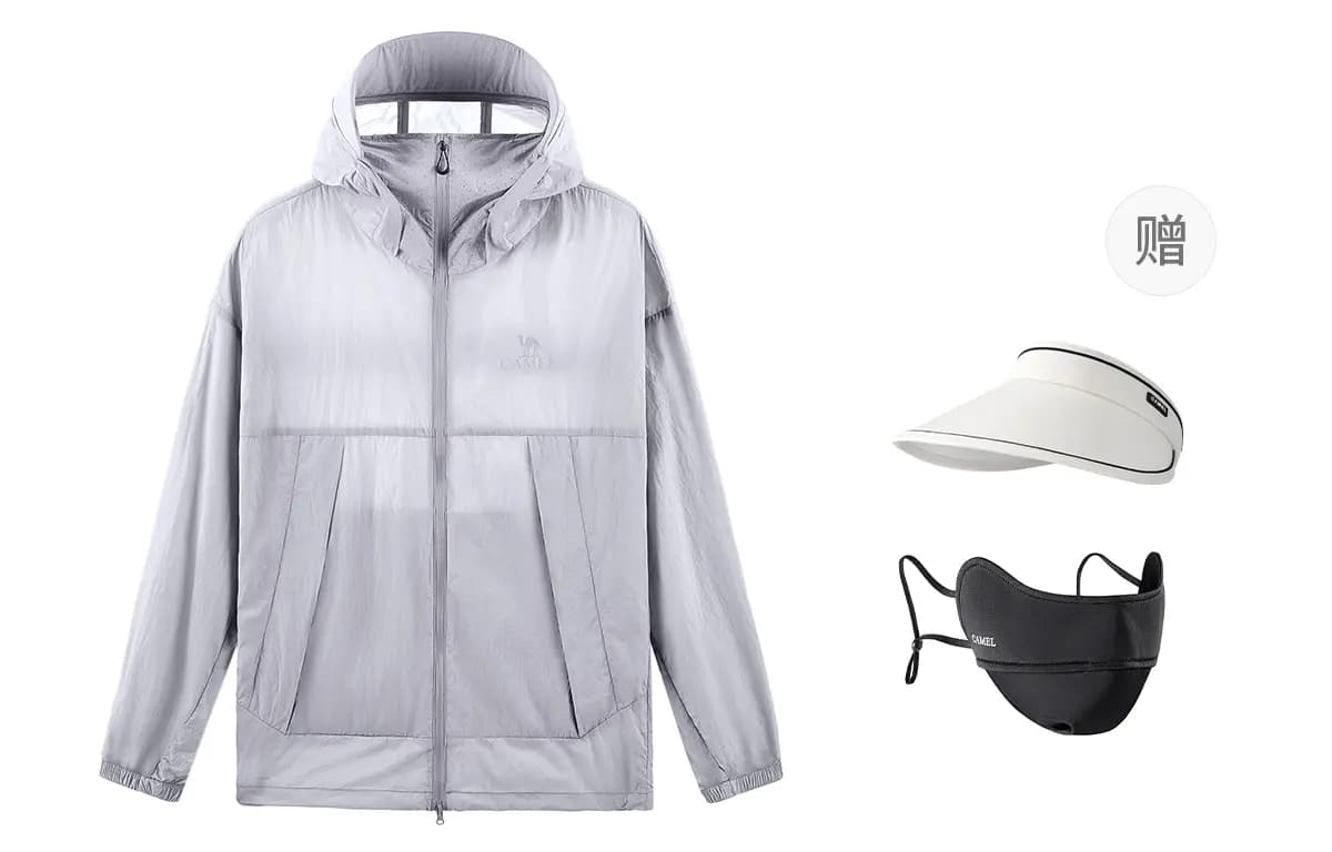 CAMEL Unisex Shadow Series Ice-Feel UPF100+ Yarn Lightweight Quick-Dry Sun Protection Jacket 42