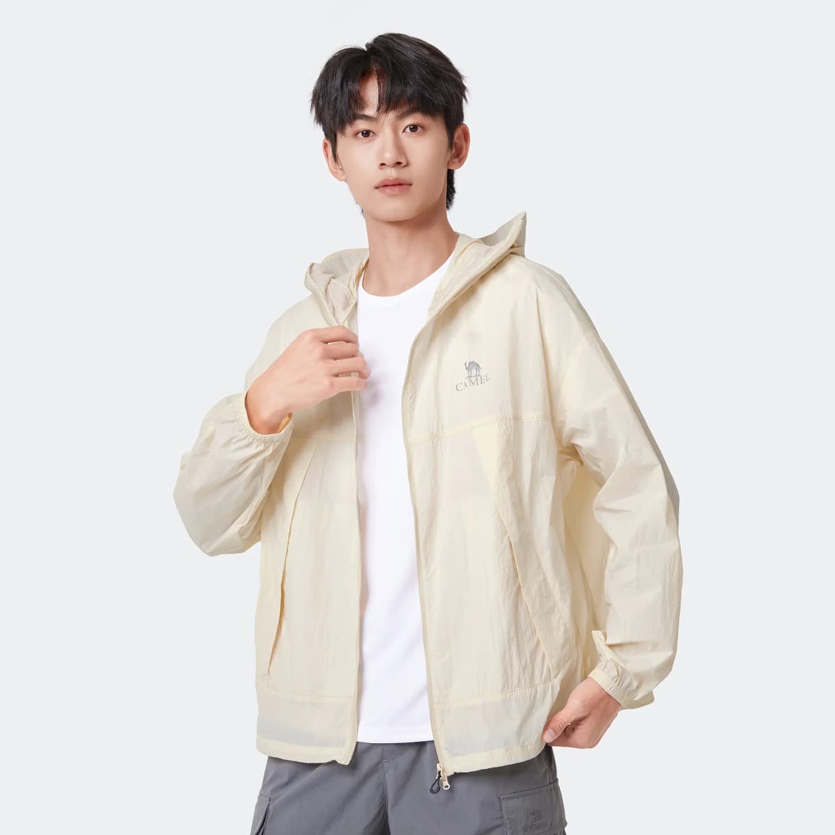 CAMEL Unisex Shadow Series Ice-Feel UPF100+ Yarn Lightweight Quick-Dry Sun Protection Jacket 12