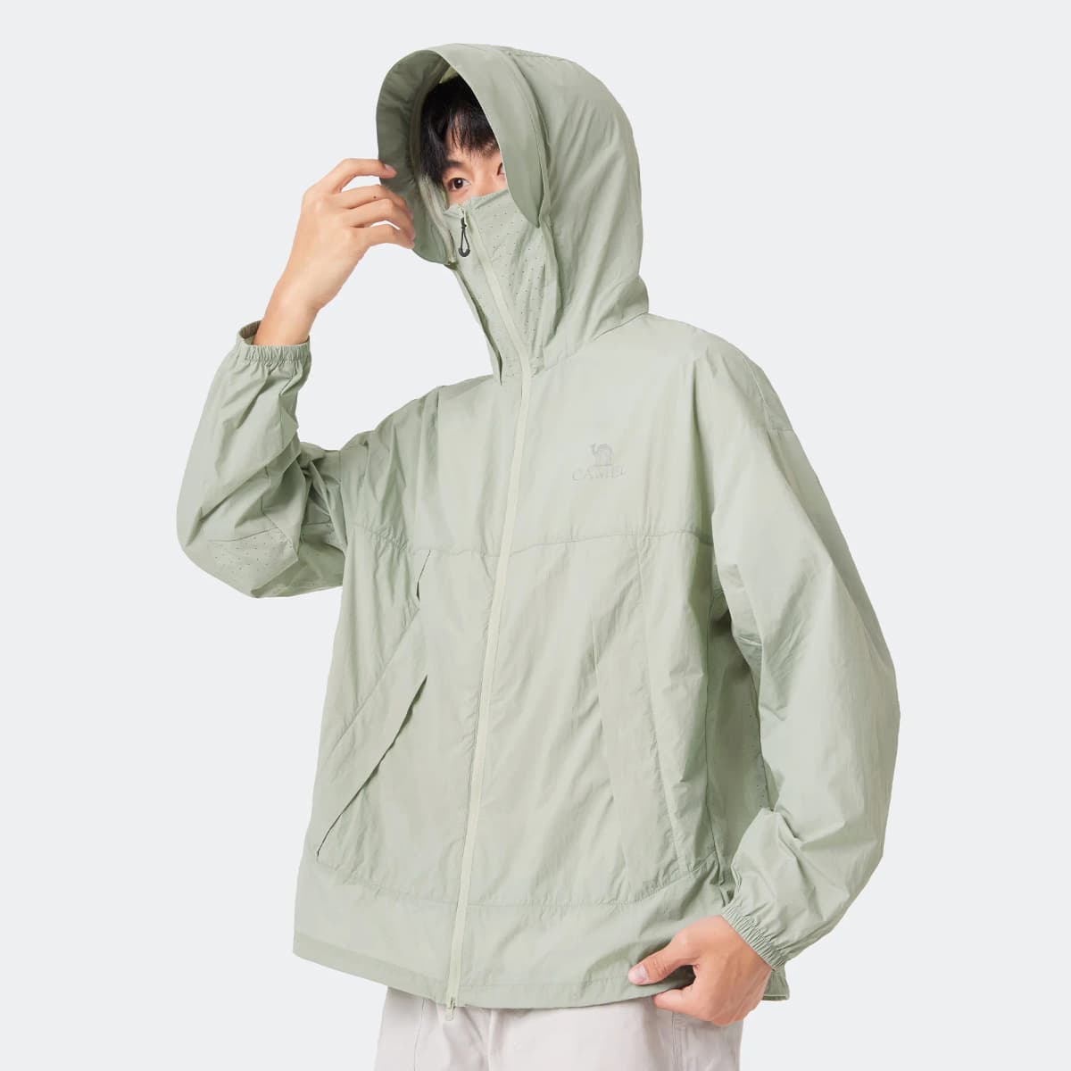 CAMEL Unisex Shadow Series Ice-Feel UPF100+ Yarn Lightweight Quick-Dry Sun Protection Jacket 29