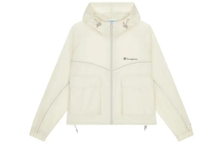 Champion ROCHESTER SS24 UPF50+ Breathable Script Logo Double Pocket Line Detail Casual Sports Simple Hooded Sun Protection Jacket Women's