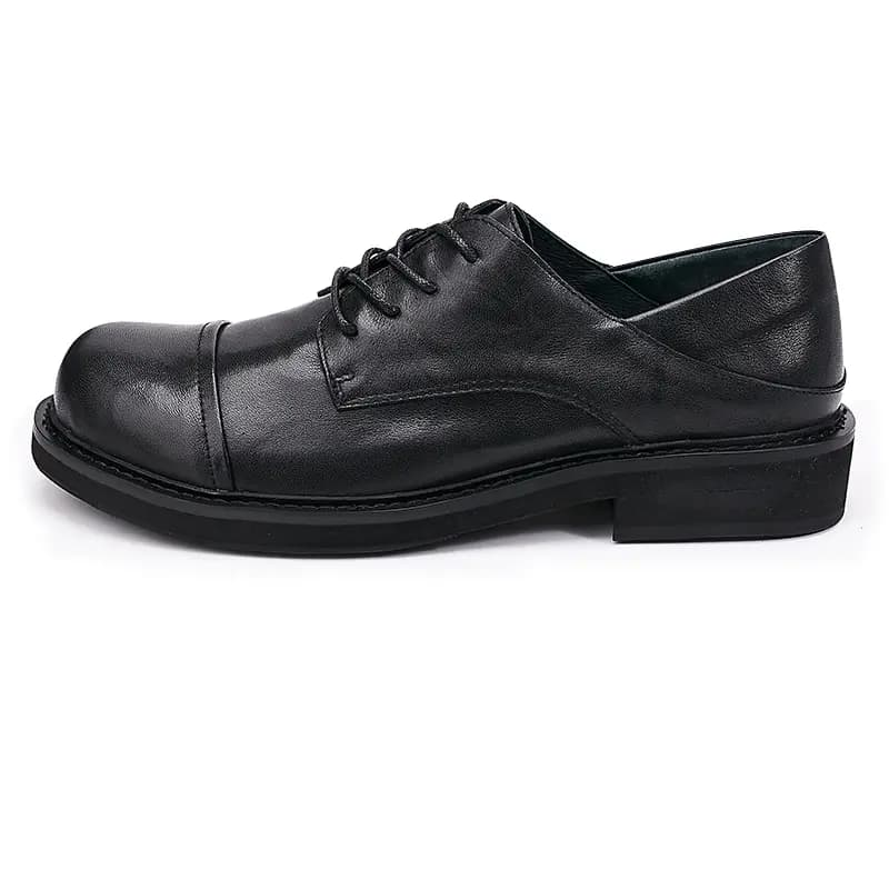 Brounvanm Top Layer Cowhide Business British Style Lace-Up Youth Casual Shoes Men's 5