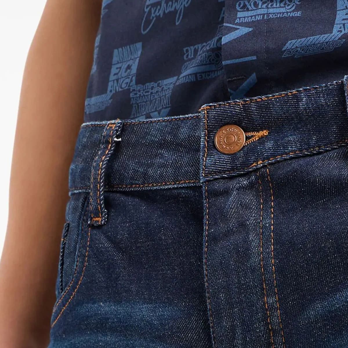 ARMANI EXCHANGE SS24 Kişi Denim Şort İndigo 4