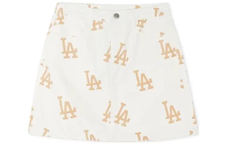 MLB Qadın Denim Qısa Ətək Süd Rəngi
