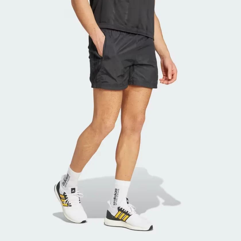 adidas Tiro Lightweight Woven Shorts Solid Color Logo Woven Sports Shorts Men's Black 4