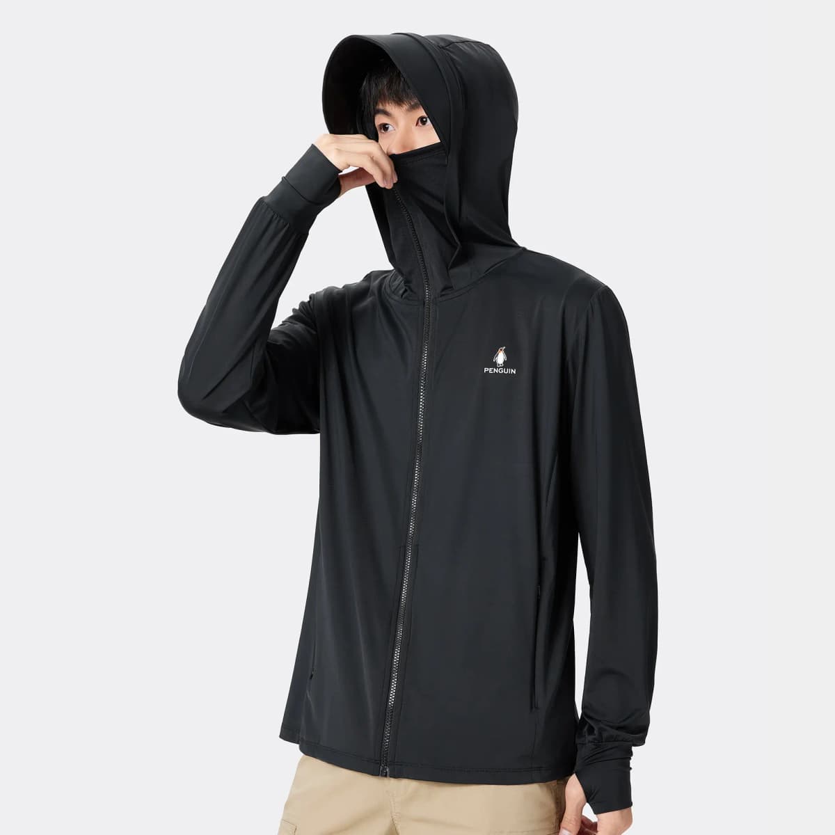 Camel Ice Shadow Series UPF100+ Anti-UV Breathable Thin Original Yarn Quick-Dry Elastic Sun Protection Jacket Men's 31