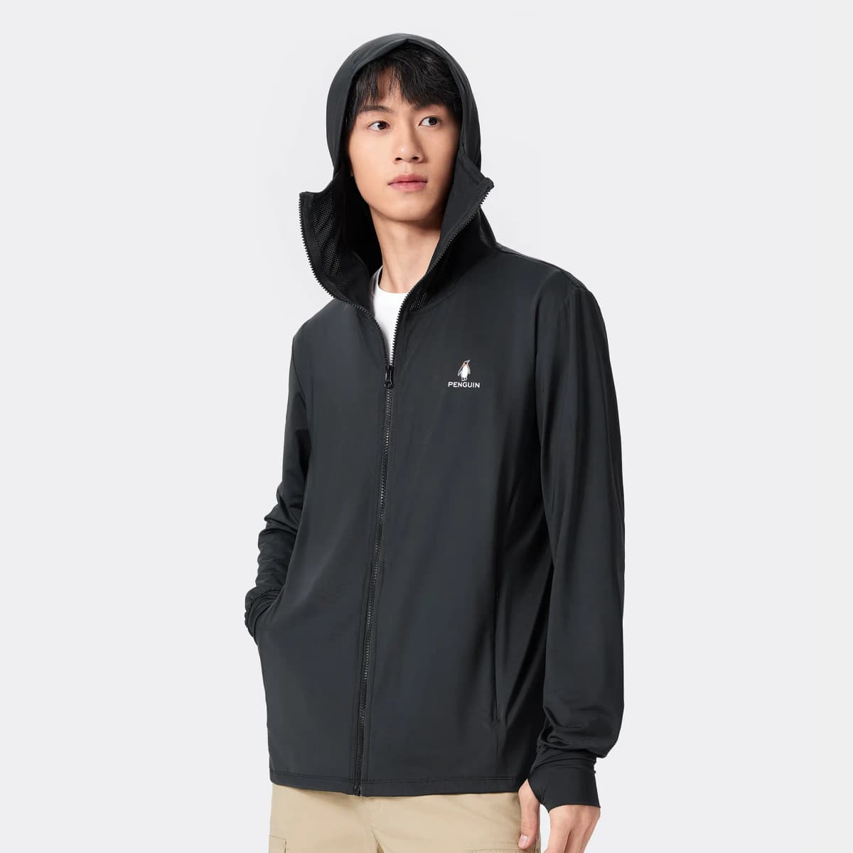 Camel Ice Shadow Series UPF100+ Anti-UV Breathable Thin Original Yarn Quick-Dry Elastic Sun Protection Jacket Men's 33