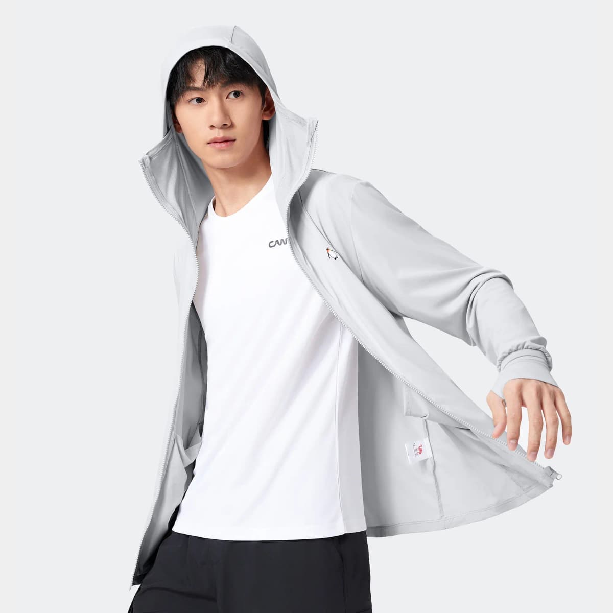 Camel Ice Shadow Series UPF100+ Anti-UV Breathable Thin Original Yarn Quick-Dry Elastic Sun Protection Jacket Men's 39