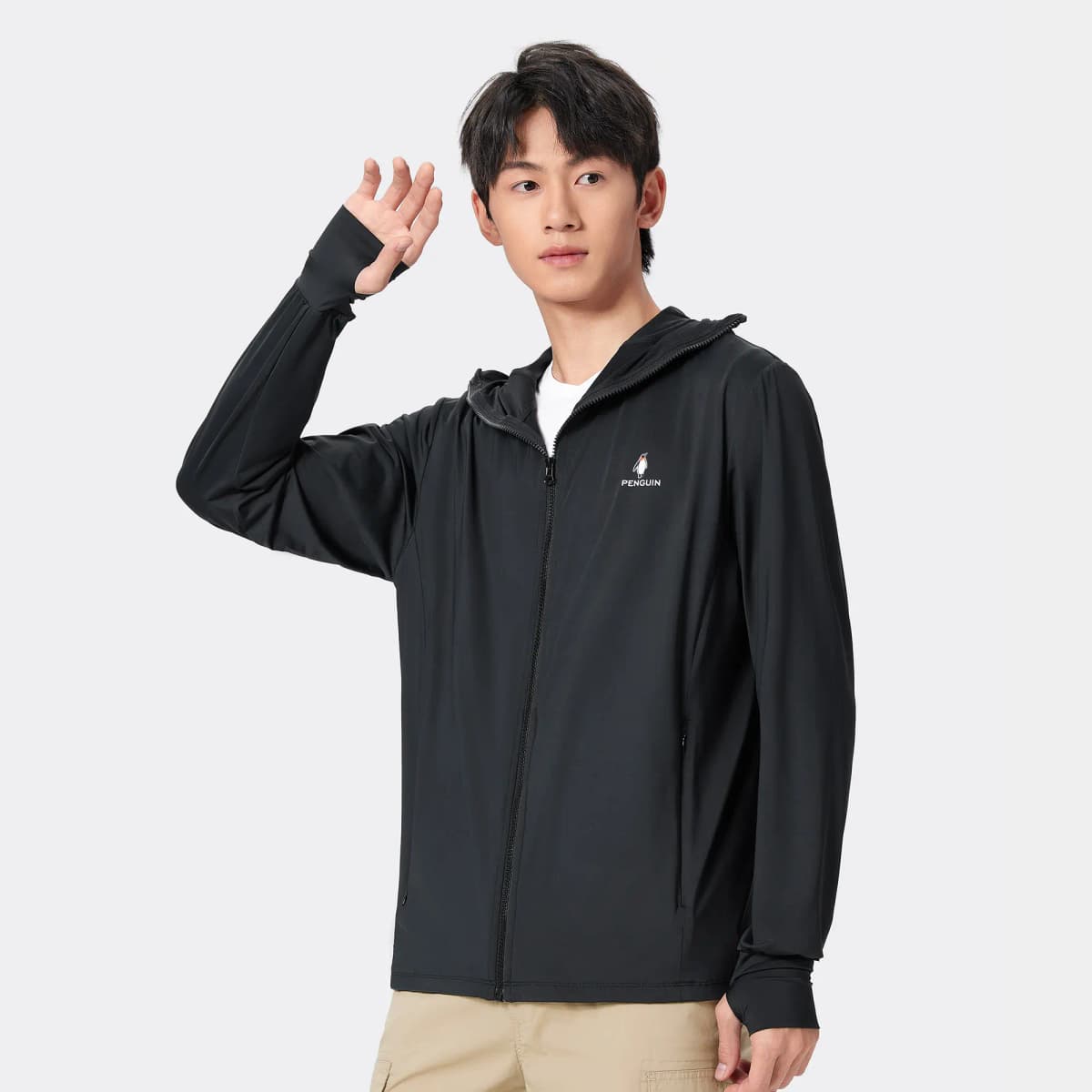 Camel Ice Shadow Series UPF100+ Anti-UV Breathable Thin Original Yarn Quick-Dry Elastic Sun Protection Jacket Men's 30