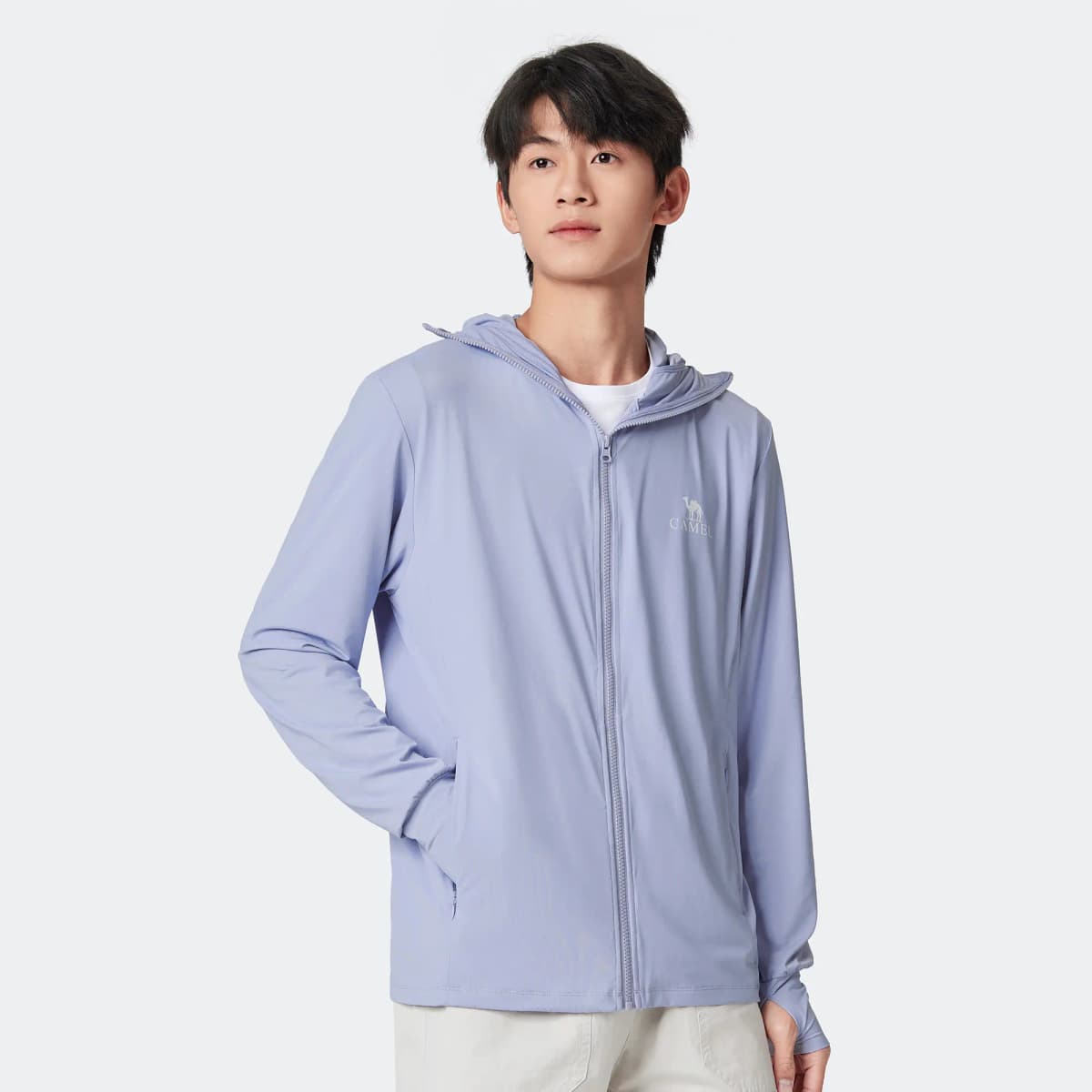 Camel Ice Shadow Series UPF100+ Anti-UV Breathable Thin Original Yarn Quick-Dry Elastic Sun Protection Jacket Men's 24