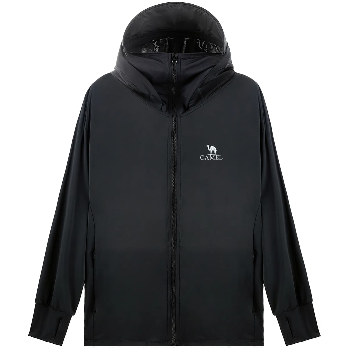 Camel Ice Shadow Series UPF100+ Anti-UV Breathable Thin Original Yarn Quick-Dry Elastic Sun Protection Jacket Men's