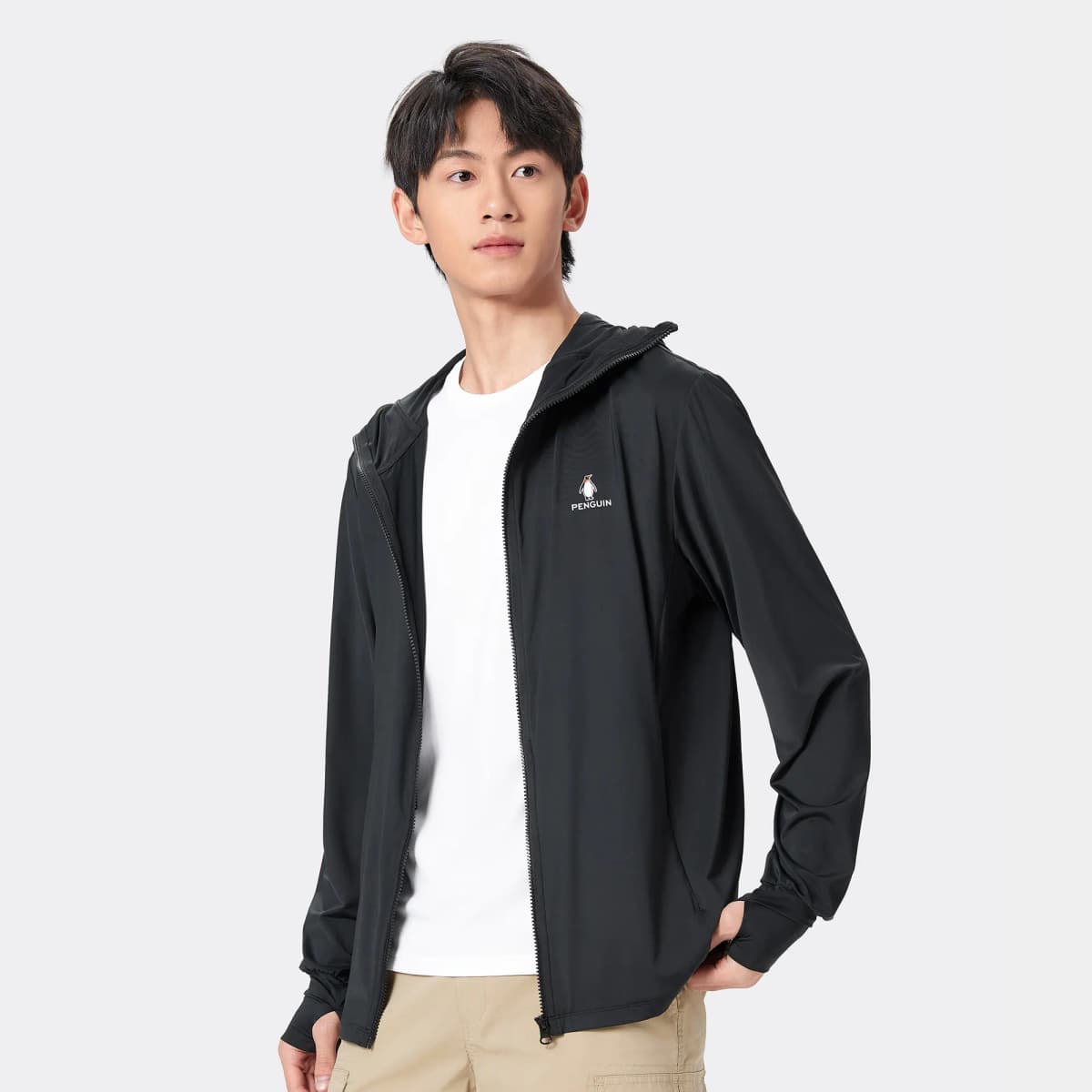 Camel Ice Shadow Series UPF100+ Anti-UV Breathable Thin Original Yarn Quick-Dry Elastic Sun Protection Jacket Men's 32