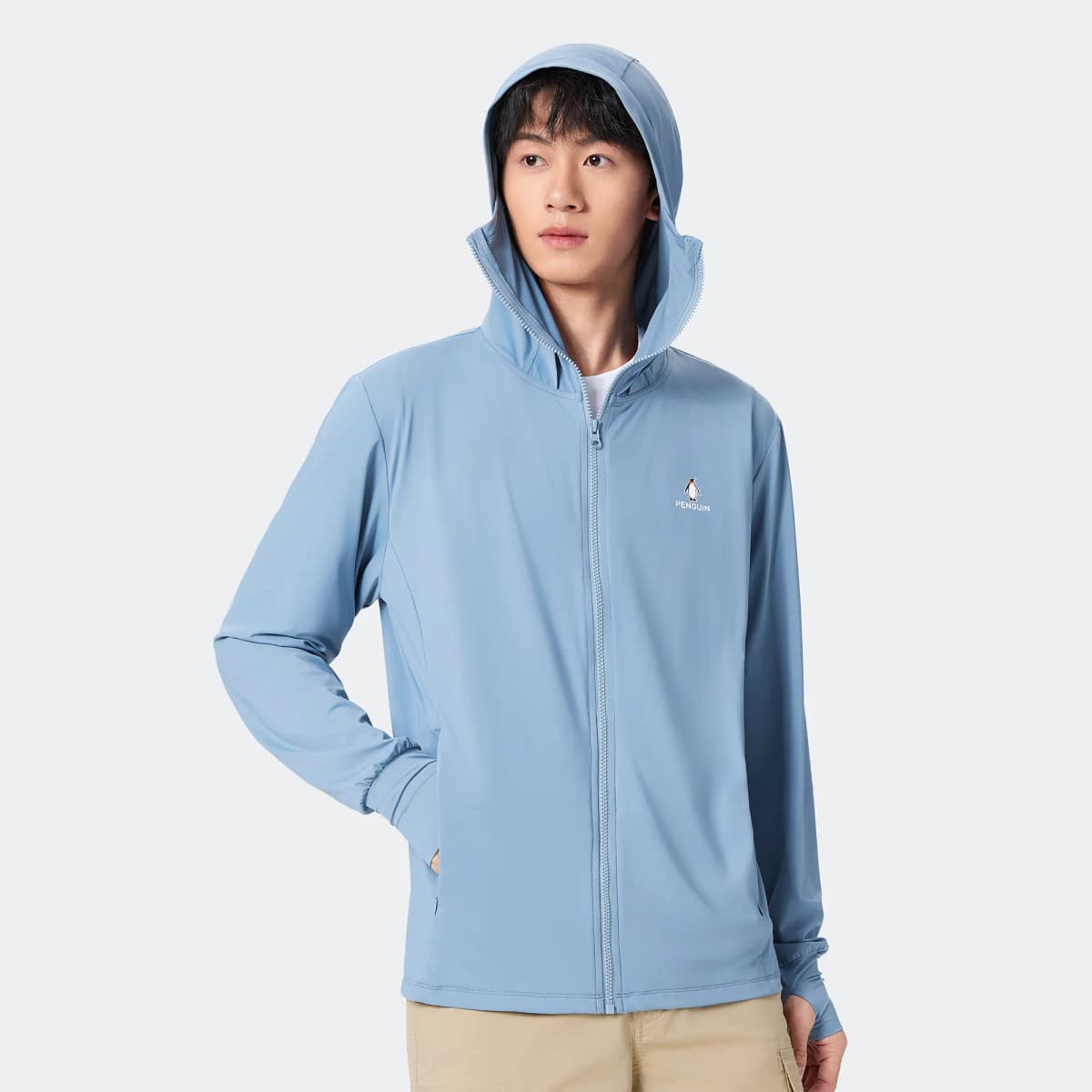 Camel Ice Shadow Series UPF100+ Anti-UV Breathable Thin Original Yarn Quick-Dry Elastic Sun Protection Jacket Men's 44