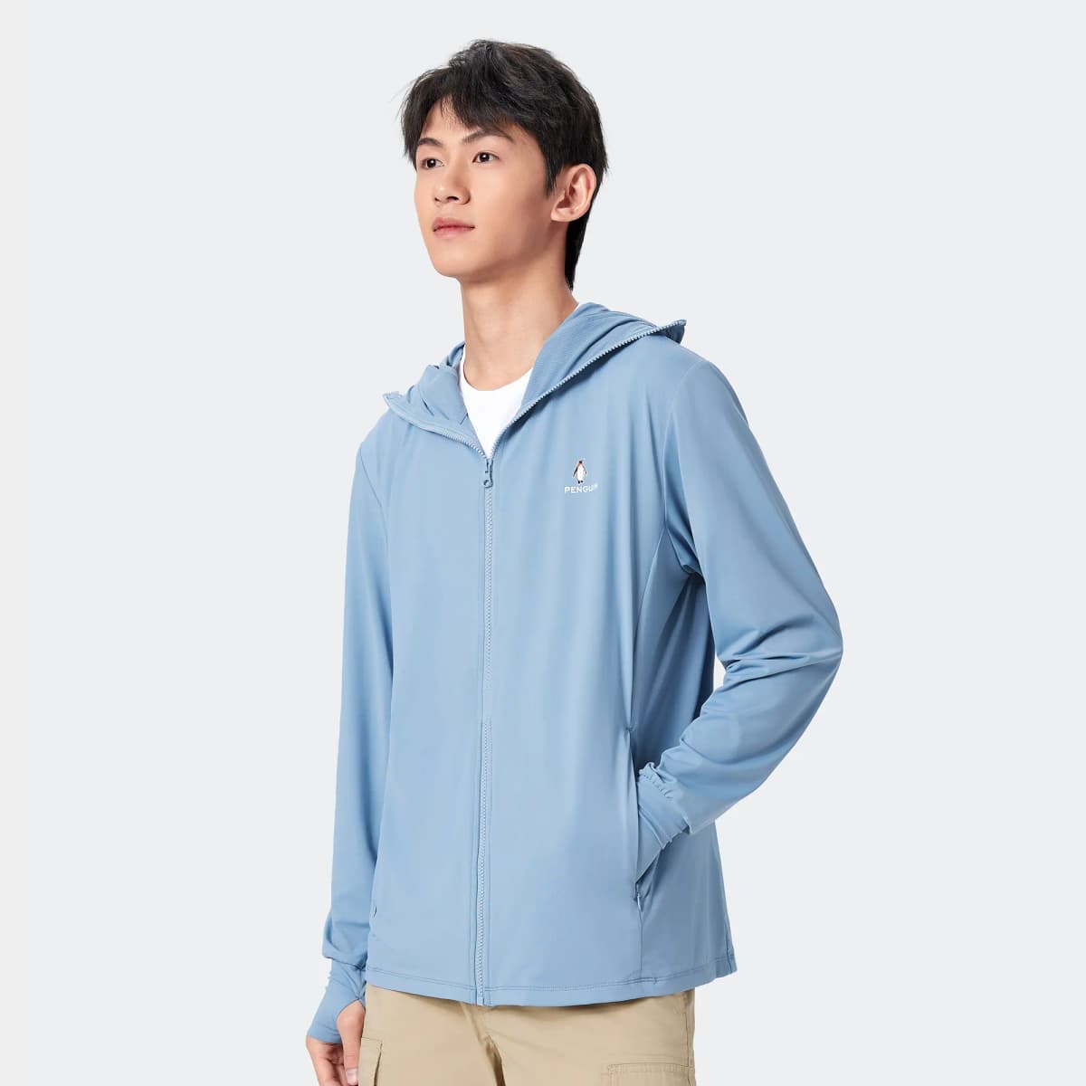 Camel Ice Shadow Series UPF100+ Anti-UV Breathable Thin Original Yarn Quick-Dry Elastic Sun Protection Jacket Men's 45