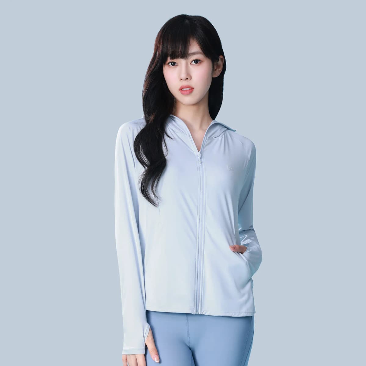 CAMEL Camellia Series Slim Fit Cooling Breathable Hooded UPF50+ Short Sun Protection Jacket Women's 11