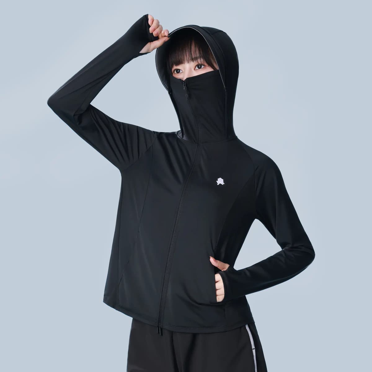 CAMEL Camellia Series Slim Fit Cooling Breathable Hooded UPF50+ Short Sun Protection Jacket Women's 4