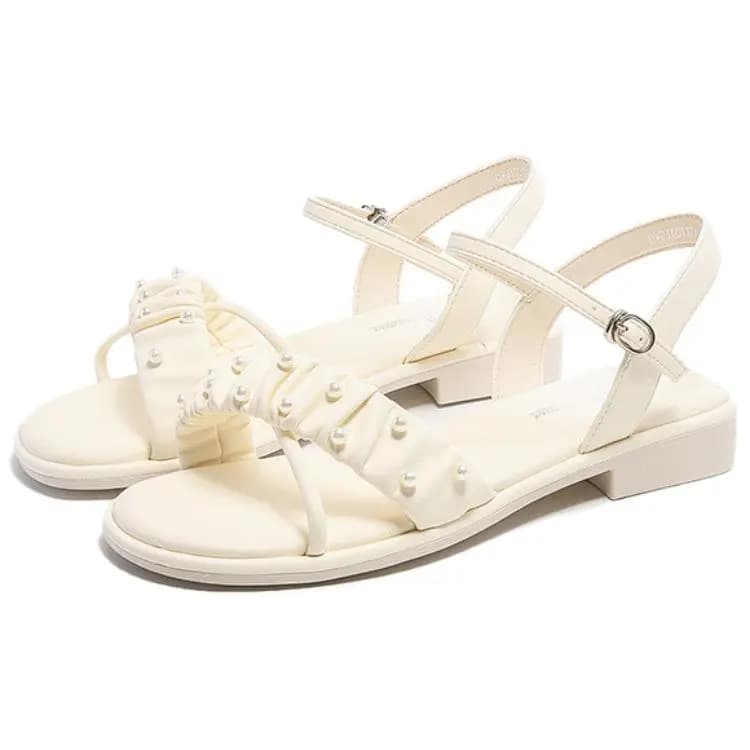 DUSTO PU Comfortable Lightweight Breathable Versatile Height-Increasing One-Strap Sandals Women's 3