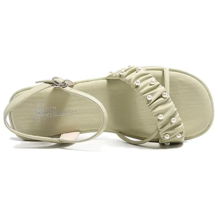 DUSTO PU Comfortable Lightweight Breathable Versatile Height-Increasing One-Strap Sandals Women's 14