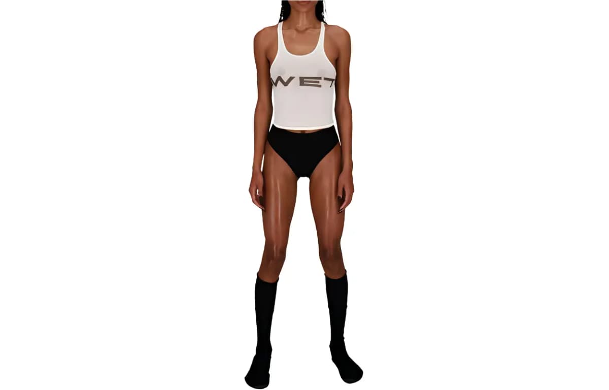 YEEZY Mowalola Wet Tank Top Ağ