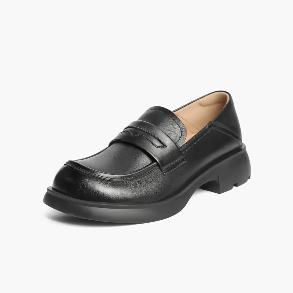 BELLE Qadın Loafer Ayaqqabısı 3.5sm Qara/Bej/Qəhvəyi 12