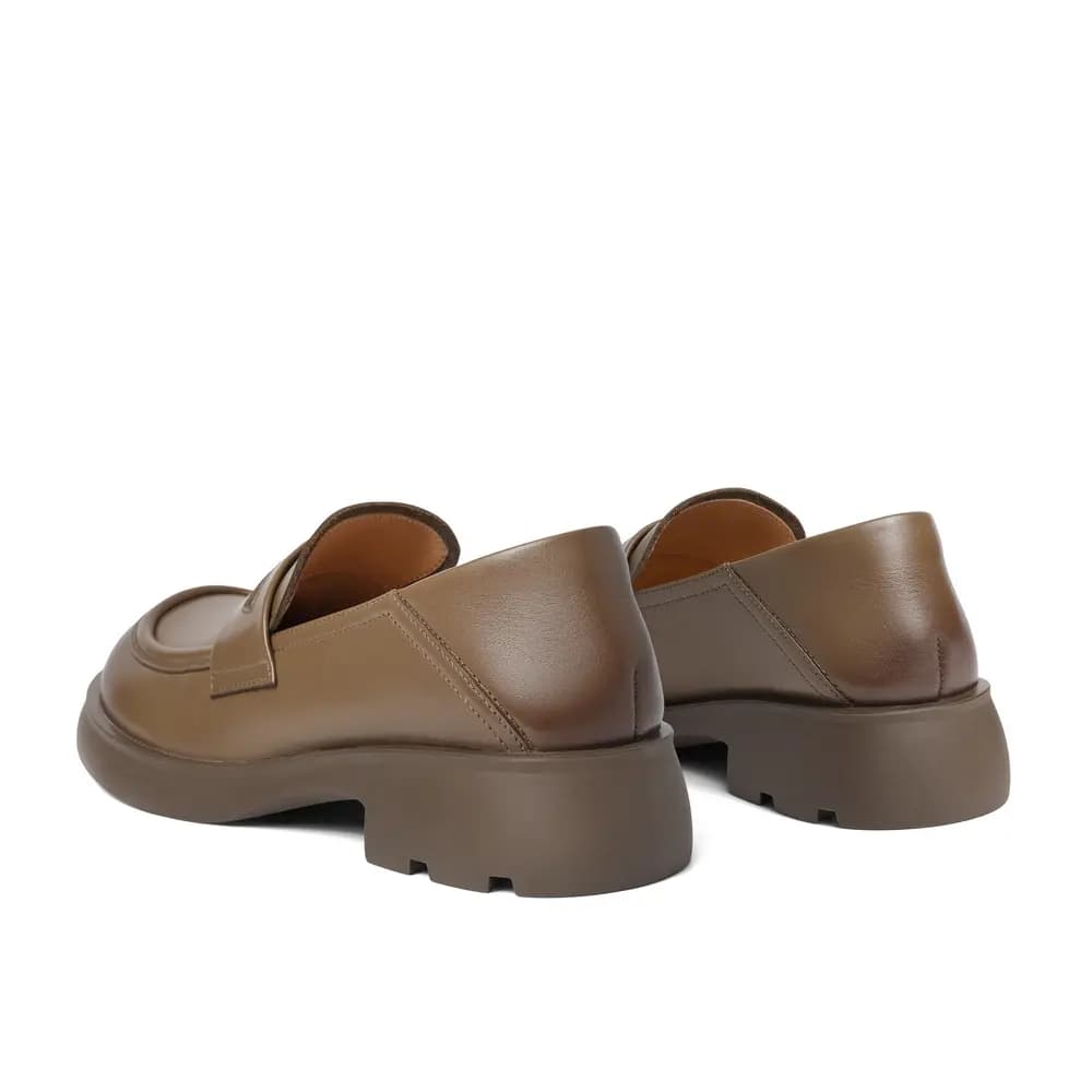 BELLE Qadın Loafer Ayaqqabısı 3.5sm Qara/Bej/Qəhvəyi 4