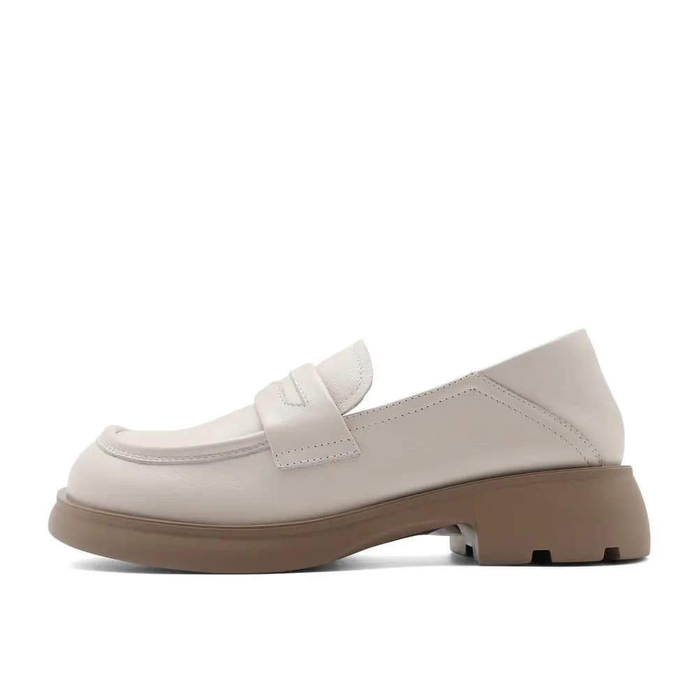 BELLE Qadın Loafer Ayaqqabısı 3.5sm Qara/Bej/Qəhvəyi 13
