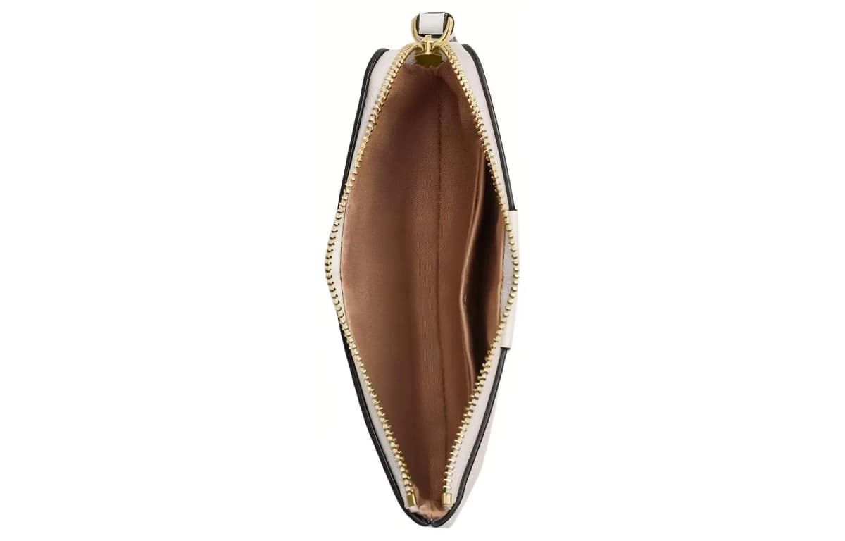 COACH Wristlet Qadın Klutç Qızılı/Ağ 2