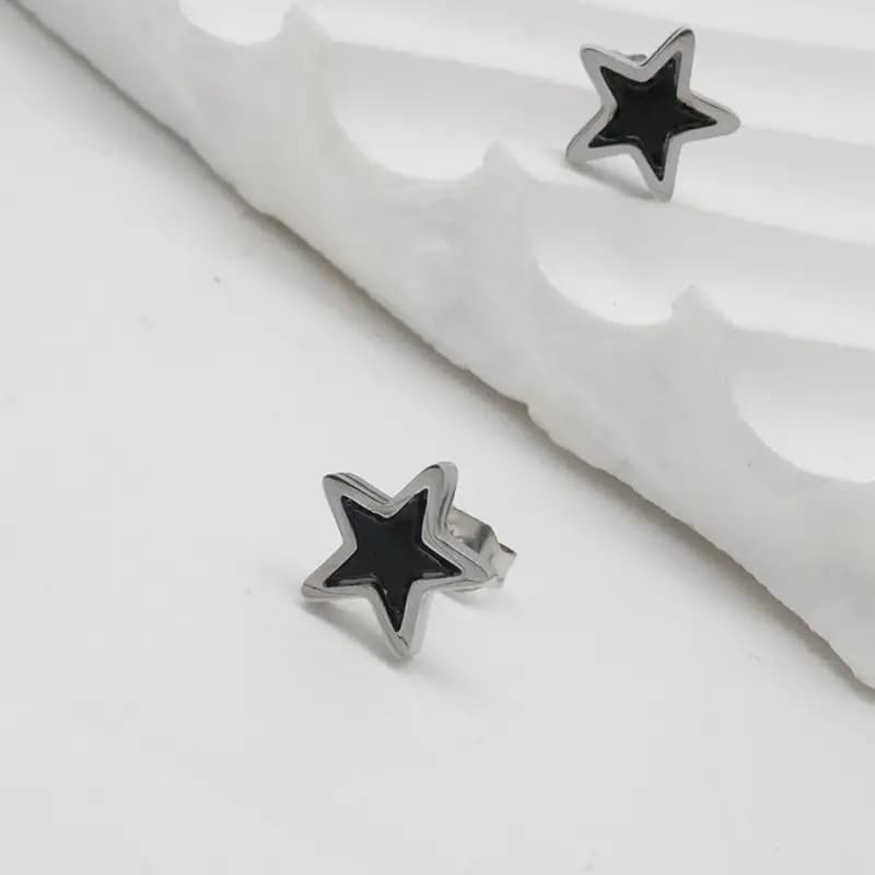 VERENA REINE Little Star Titan Polad Sırğa Unisex 5