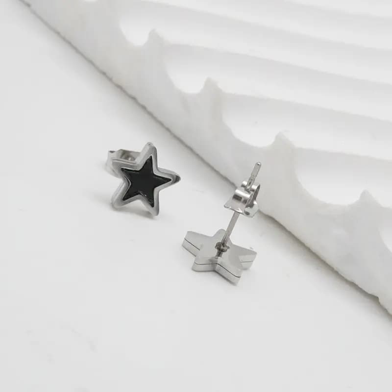 VERENA REINE Little Star Titan Polad Sırğa Unisex 4