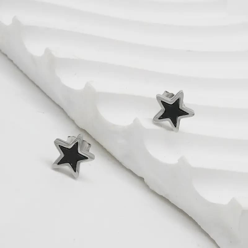 VERENA REINE Little Star Titan Polad Sırğa Unisex 6