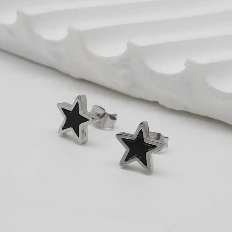 VERENA REINE Little Star Titan Polad Sırğa Unisex 2