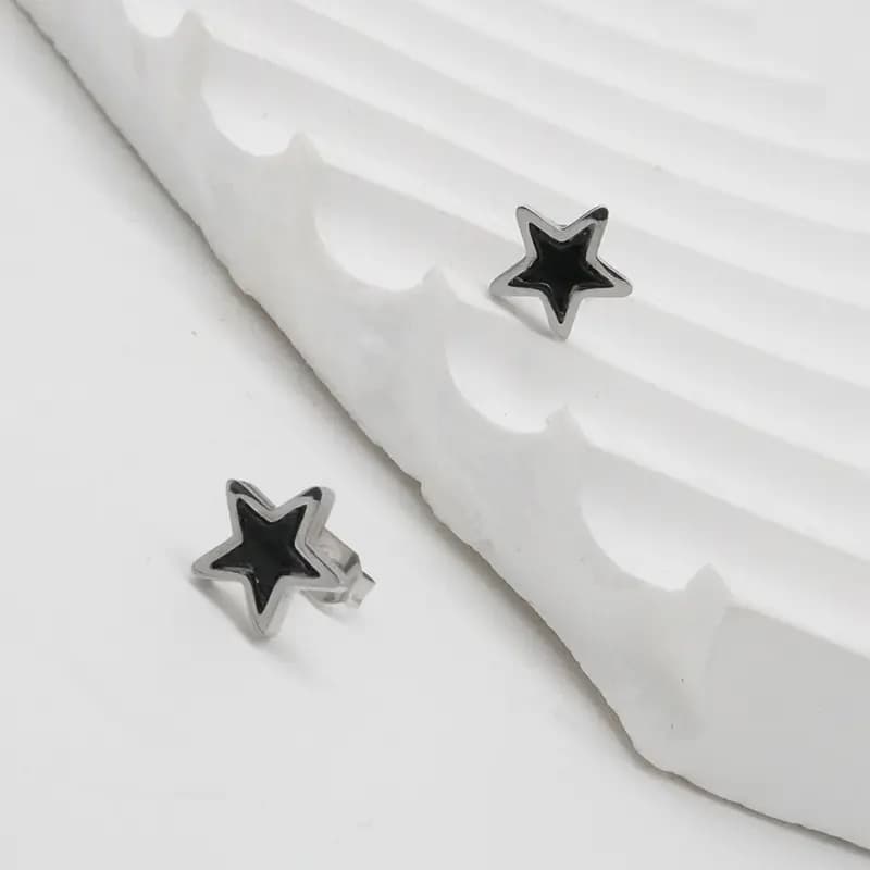 VERENA REINE Little Star Titan Polad Sırğa Unisex 3