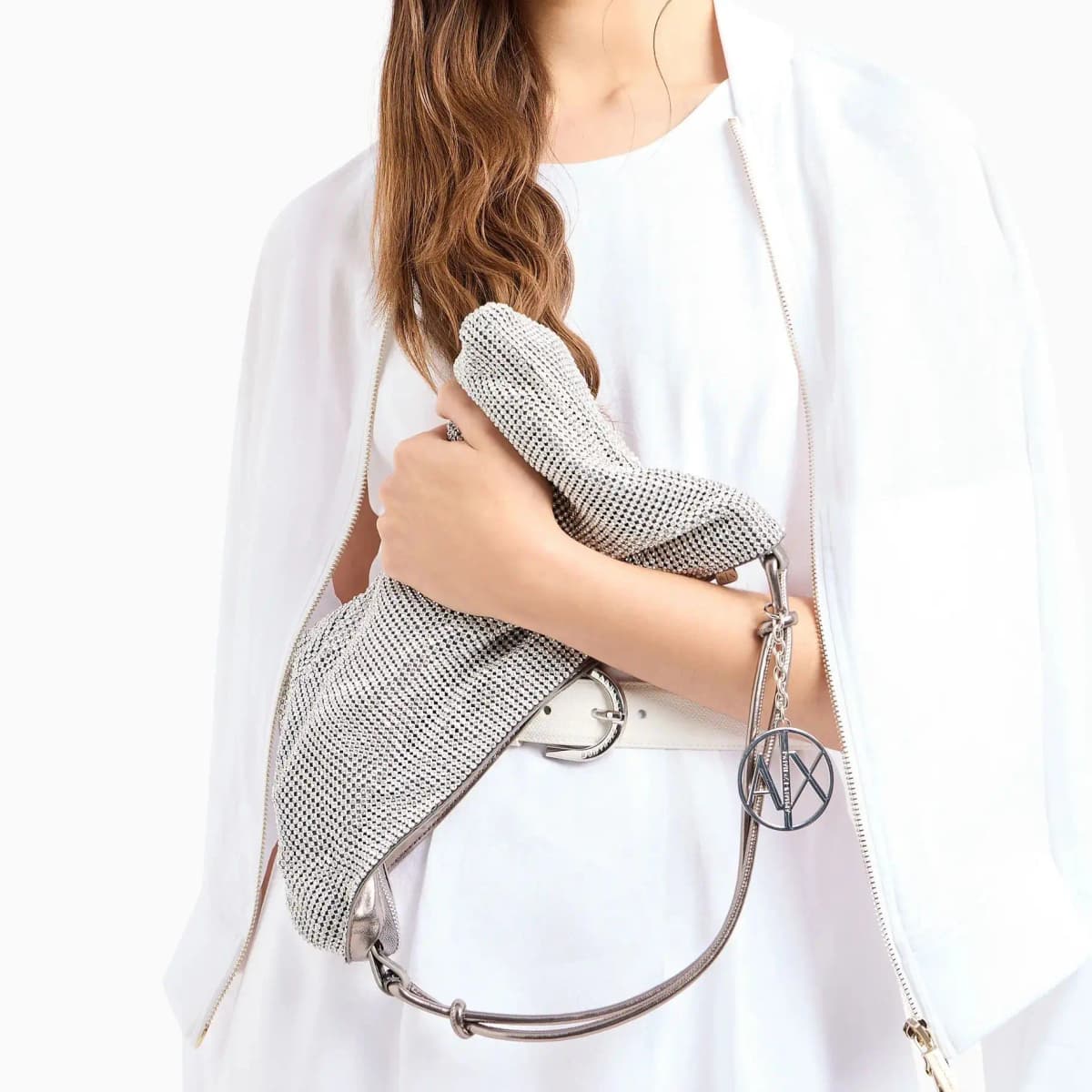 ARMANI EXCHANGE SS24 Qadın Qolsuz Don Ağ 5