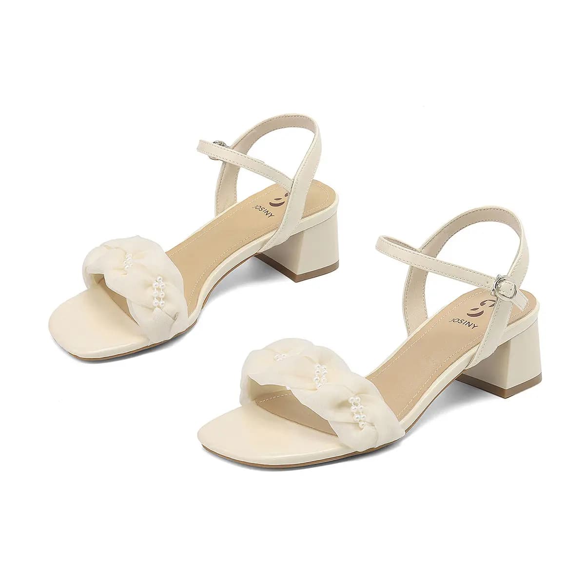 JOSINY Strap Sandals 5cm Women's Ecru/Light Purple 3