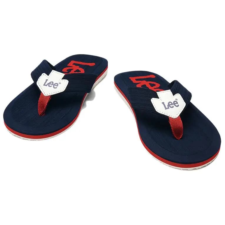 Lee EVA Rubber Sole Stitching Slip Resistant Flip Flops Men's Black 23