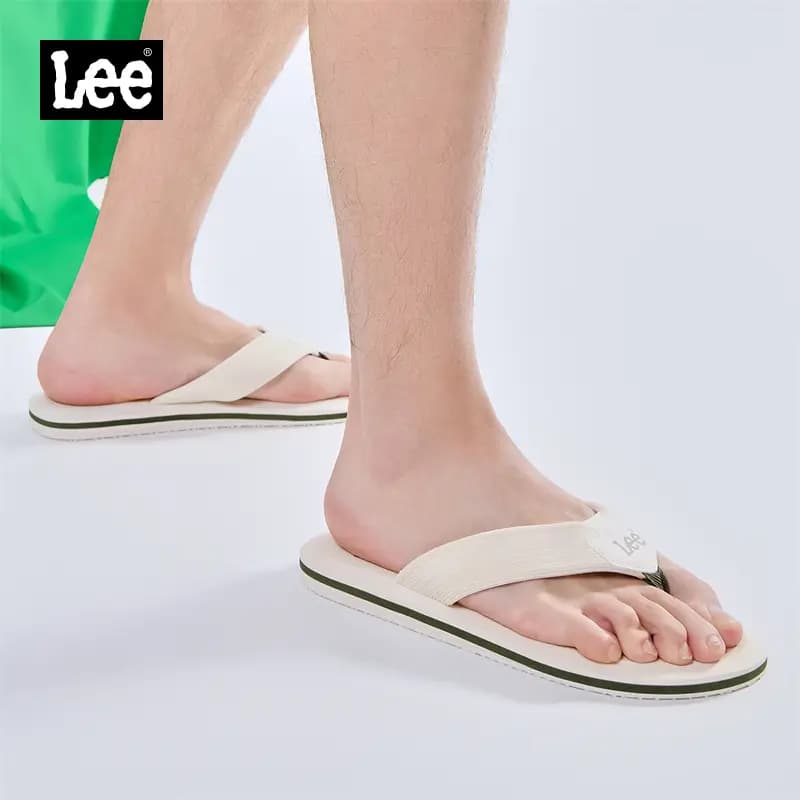 Lee EVA Rubber Sole Stitching Slip Resistant Flip Flops Men's Black 18
