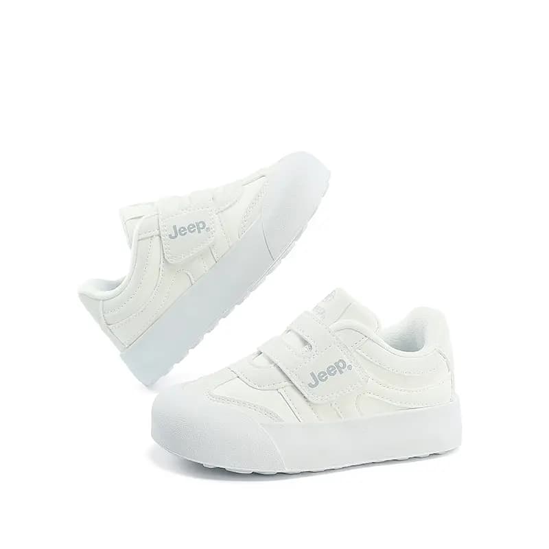 Children's Jeep Shock-Absorbing Wear-Resistant Comfortable Casual Skate Shoes Low Top Off-White 7