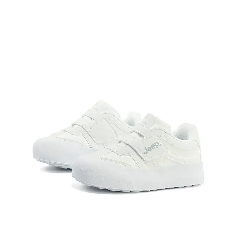 Children's Jeep Shock-Absorbing Wear-Resistant Comfortable Casual Skate Shoes Low Top Off-White 8