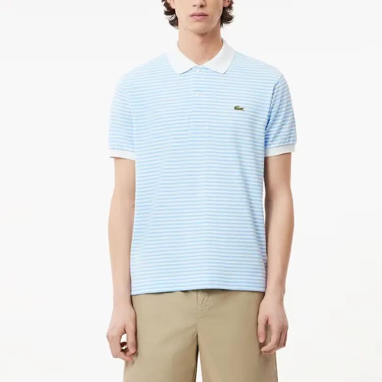 LACOSTE Kişi Polo Köynəyi Ağ/Mavi 2
