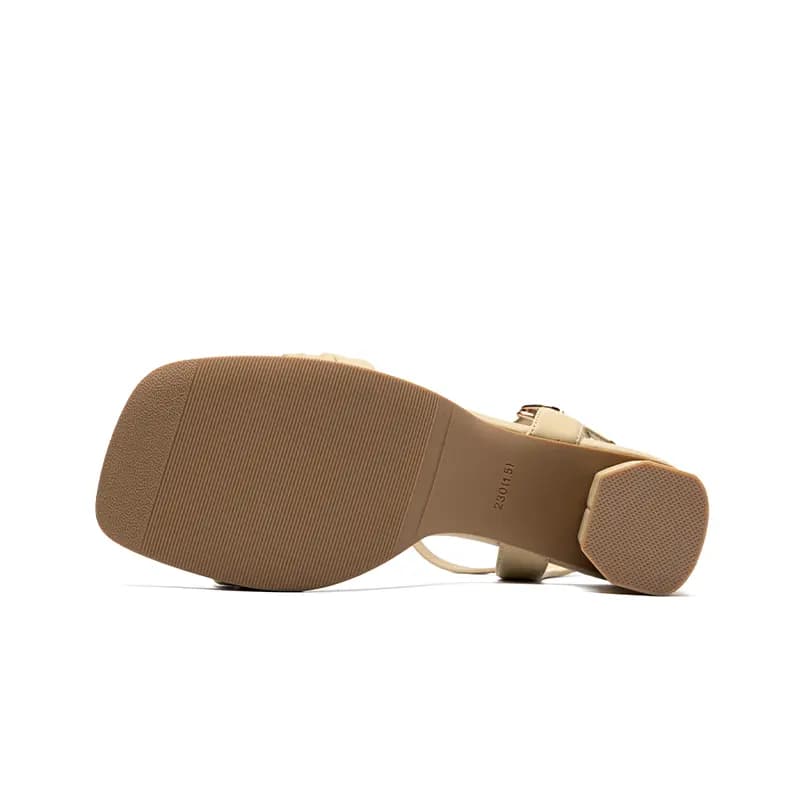 ZHR PU Fashion Comfortable Temperament Commute One-Strap Sandals 5cm Women's 18
