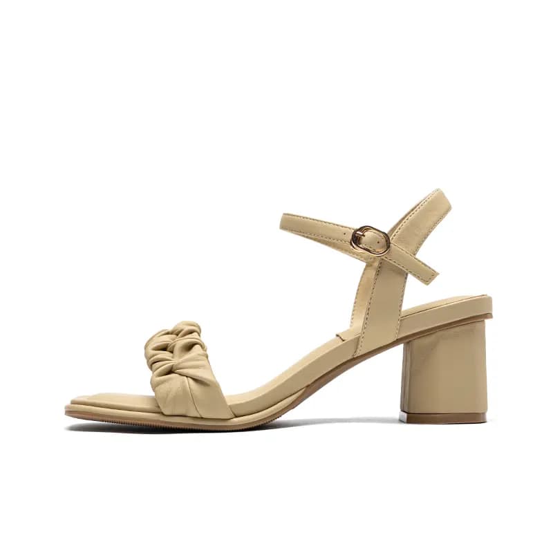 ZHR PU Fashion Comfortable Temperament Commute One-Strap Sandals 5cm Women's 13