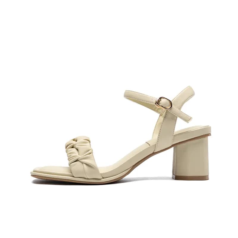 ZHR PU Fashion Comfortable Temperament Commute One-Strap Sandals 5cm Women's 7