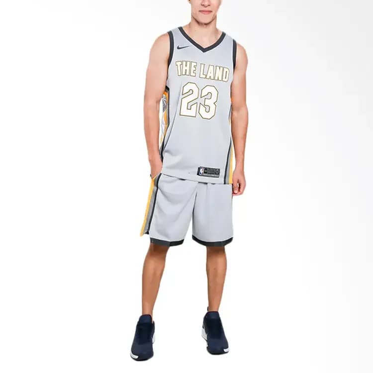 Nike NBA Cavaliers James #23 Kişi Basketbol Forması Boz 3