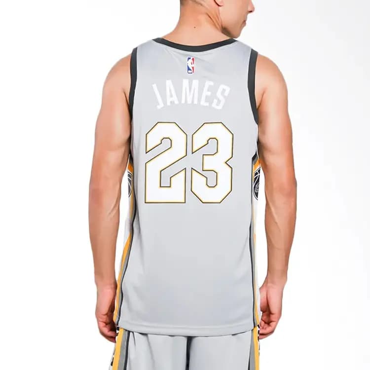 Nike NBA Cavaliers James #23 Kişi Basketbol Forması Boz 5