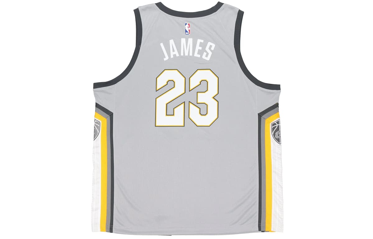 Nike NBA Cavaliers James #23 Kişi Basketbol Forması Boz 2