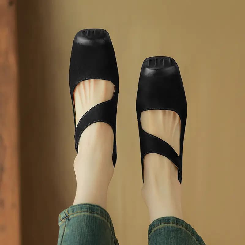 Echo&yolo Chunky Heel Mary Jane Shoes 4cm Women's 6