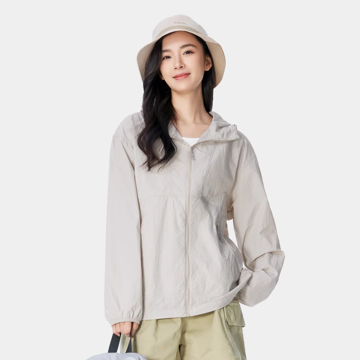 Camel Shadow Series Summer New Loose Drop Shoulder Elastic Cuff Original Yarn Sun Protection UPF50+ Sunscreen Jacket Unisex 9