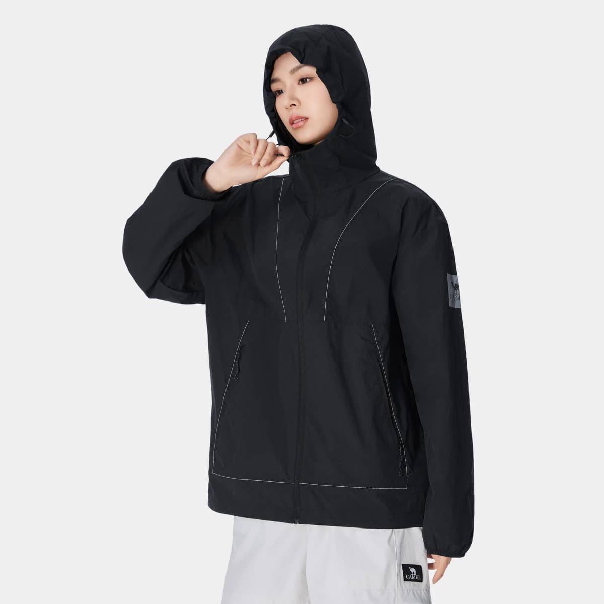 Camel Shadow Series Summer New Loose Drop Shoulder Elastic Cuff Original Yarn Sun Protection UPF50+ Sunscreen Jacket Unisex 6